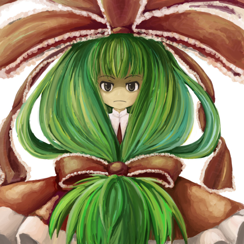 cuphea front_ponytail green_hair highres kagiyama_hina ribbon ribbons touhou