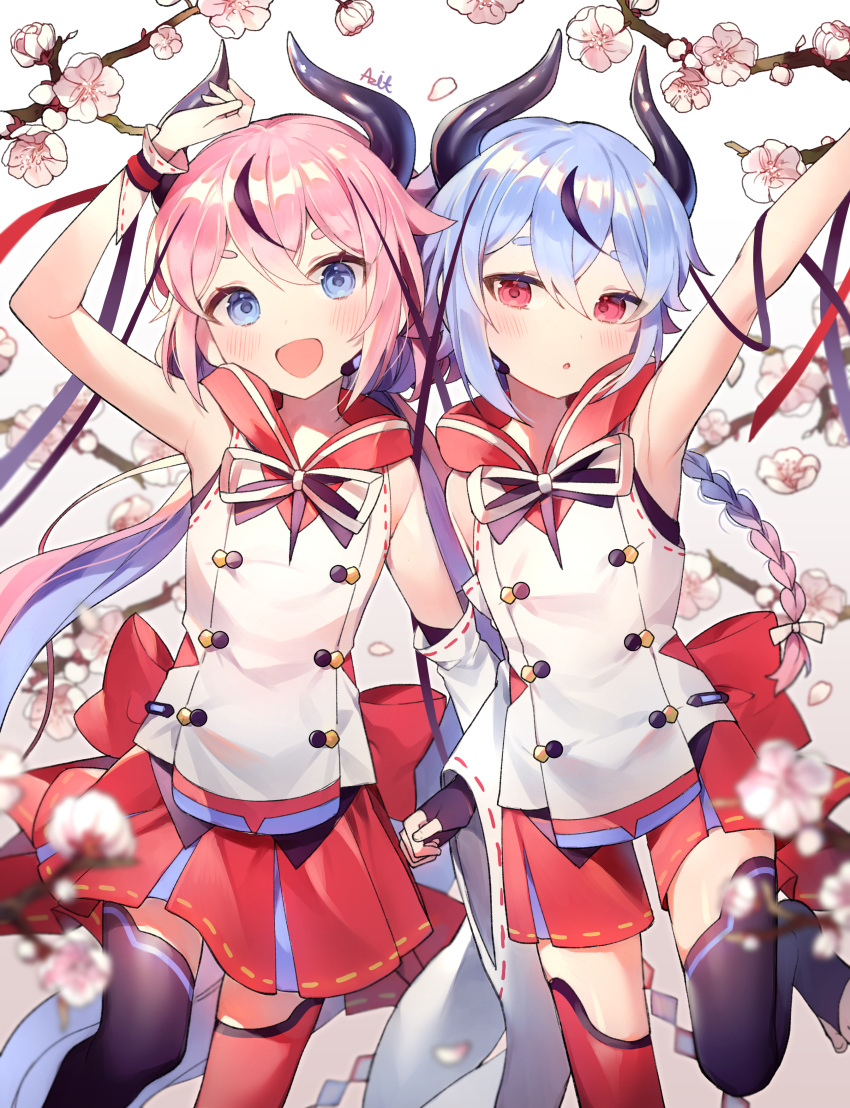 2girls absurdres azit_(down) highres meika_hime meika_mikoto multiple_girls vocaloid