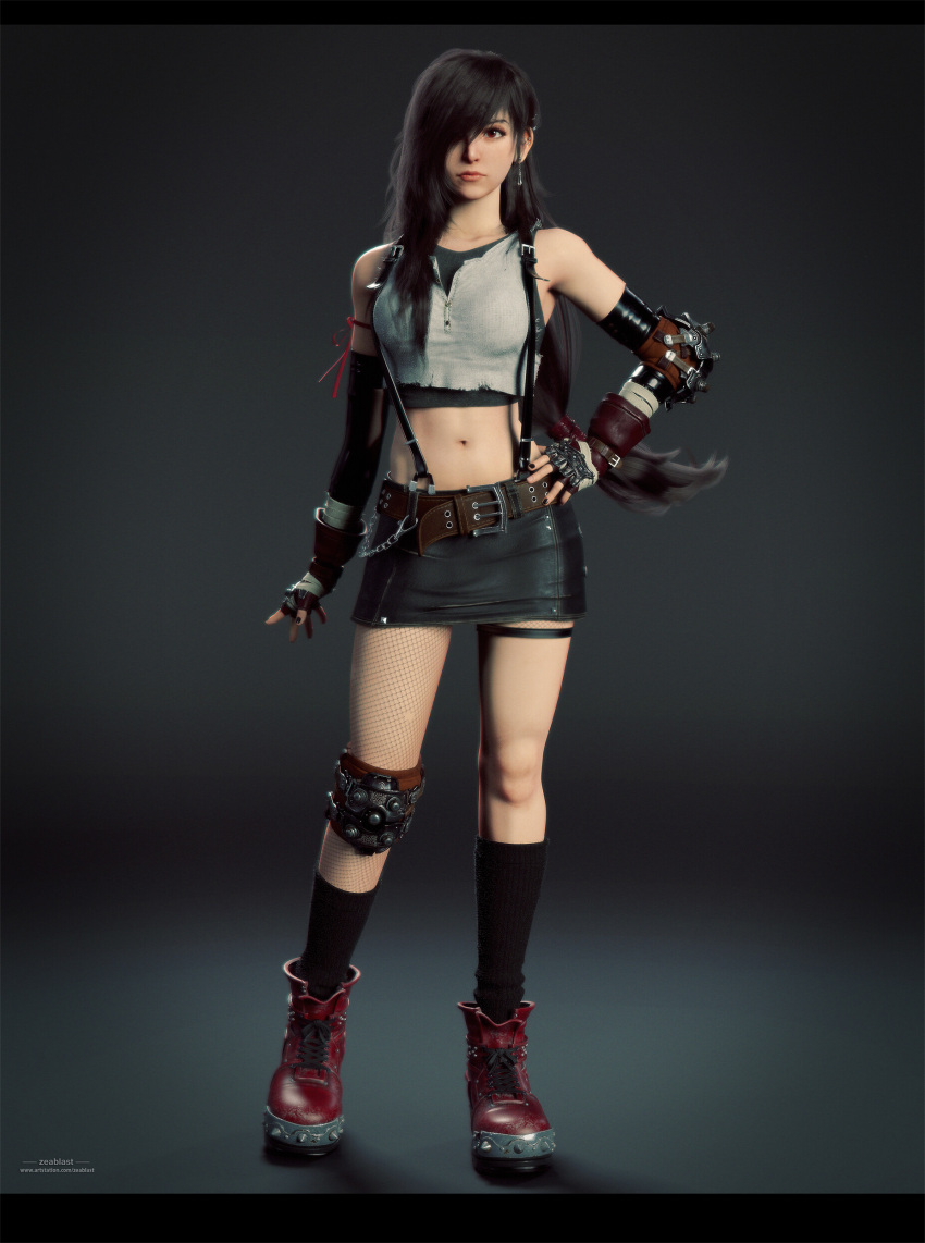 3d absurdres final_fantasy final_fantasy_vii highres modelado tifa_lockhart zeablast