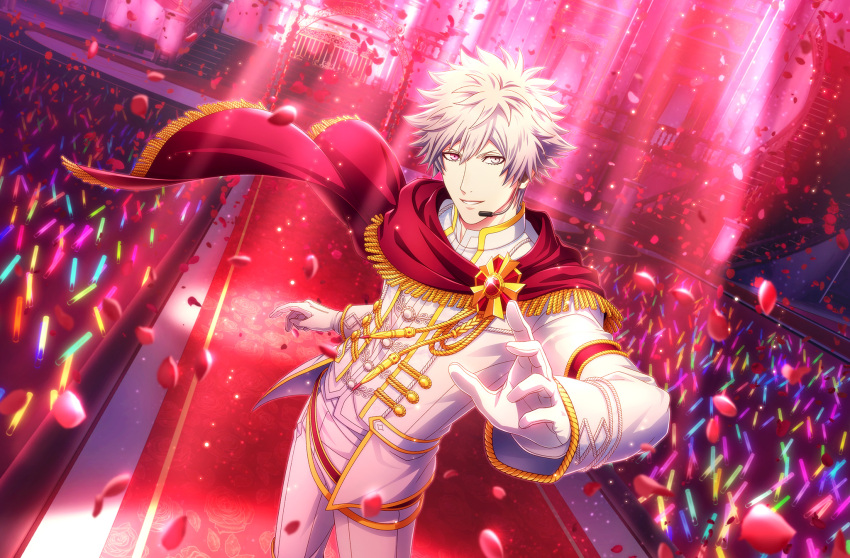 1boy grey_eyes kurosaki_ranmaru solo uta_no_prince-sama white_hair