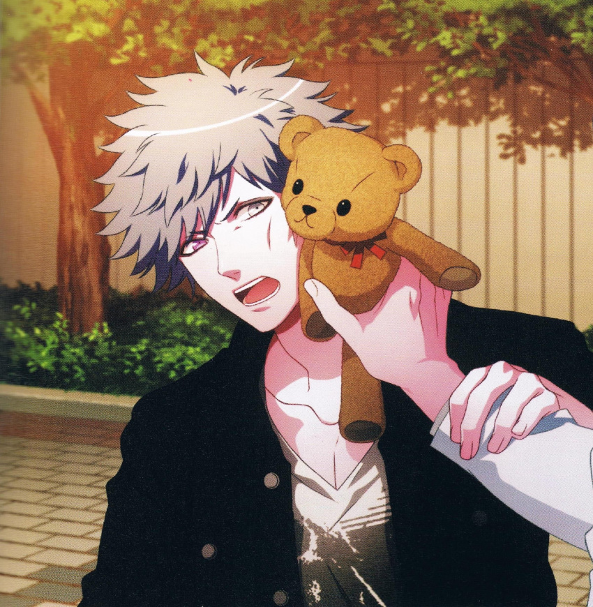 1boy grey_eyes kurosaki_ranmaru solo uta_no_prince-sama white_hair