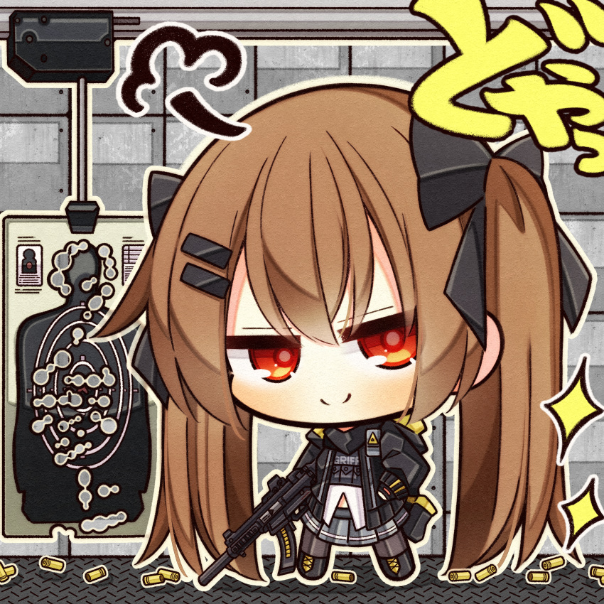 7:08 absurdres chibi girls_frontline highres huge_filesize tagme ump9_(girls_frontline) weapon