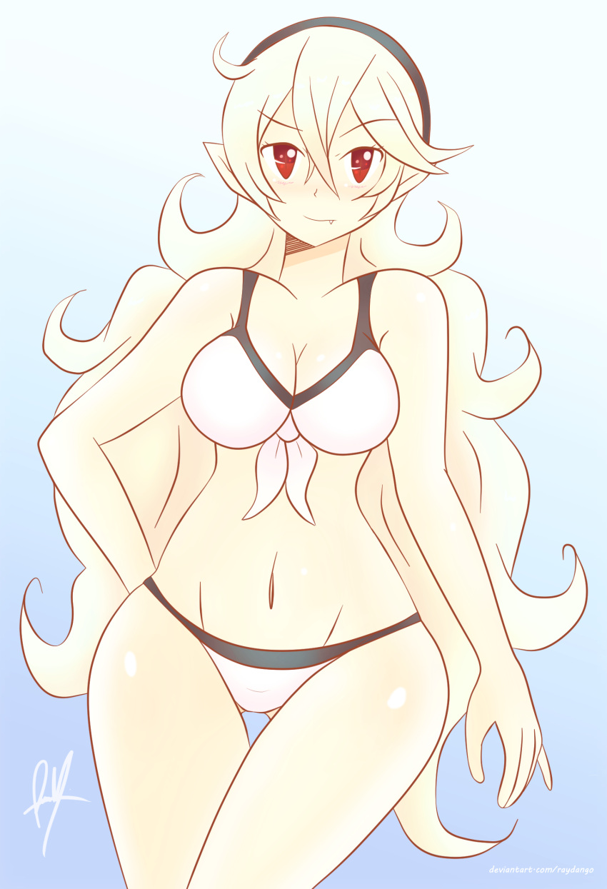 1girl artist_name bikini breasts closed_mouth corrin_(fire_emblem) corrin_(fire_emblem)_(female) cute deviantart deviantart_username dragon_girl elf fang female_my_unit_(fire_emblem_if) fire_emblem fire_emblem_fates fire_emblem_heroes fire_emblem_if hairband intelligent_systems kamui_(fire_emblem) large_breasts long_hair looking_at_viewer manakete moe my_unit_(fire_emblem_if) navel nintendo pointy_ears raydango red_eyes sexy solo summer swimsuit web_address white_bikini white_hair