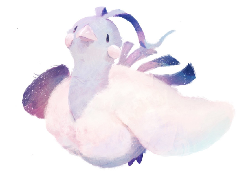 altaria commentary_request full_body gen_3_pokemon manino_(mofuritaionaka) no_humans pokemon pokemon_(creature) simple_background solo white_background