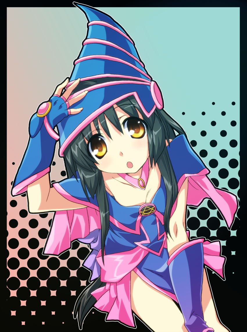 absurdres clannad cosplay dark_magician_girl dark_magician_girl_(cosplay) highres ibuki_fuuko pentacle satomi_yoshitaka solo yu-gi-oh! yuu-gi-ou yuu-gi-ou_duel_monsters