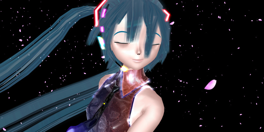 1girl 3d absurdres bewithmiku happy hatsune_miku highres mikumikudance night vocaloid