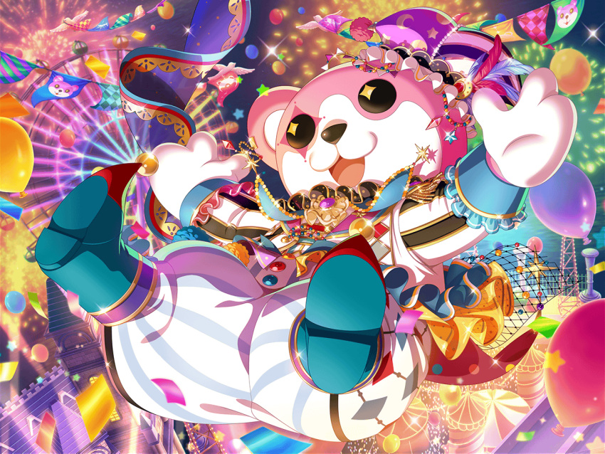 bang_dream! bear dress mascot michelle_(bang_dream!) okusawa_misaki smile