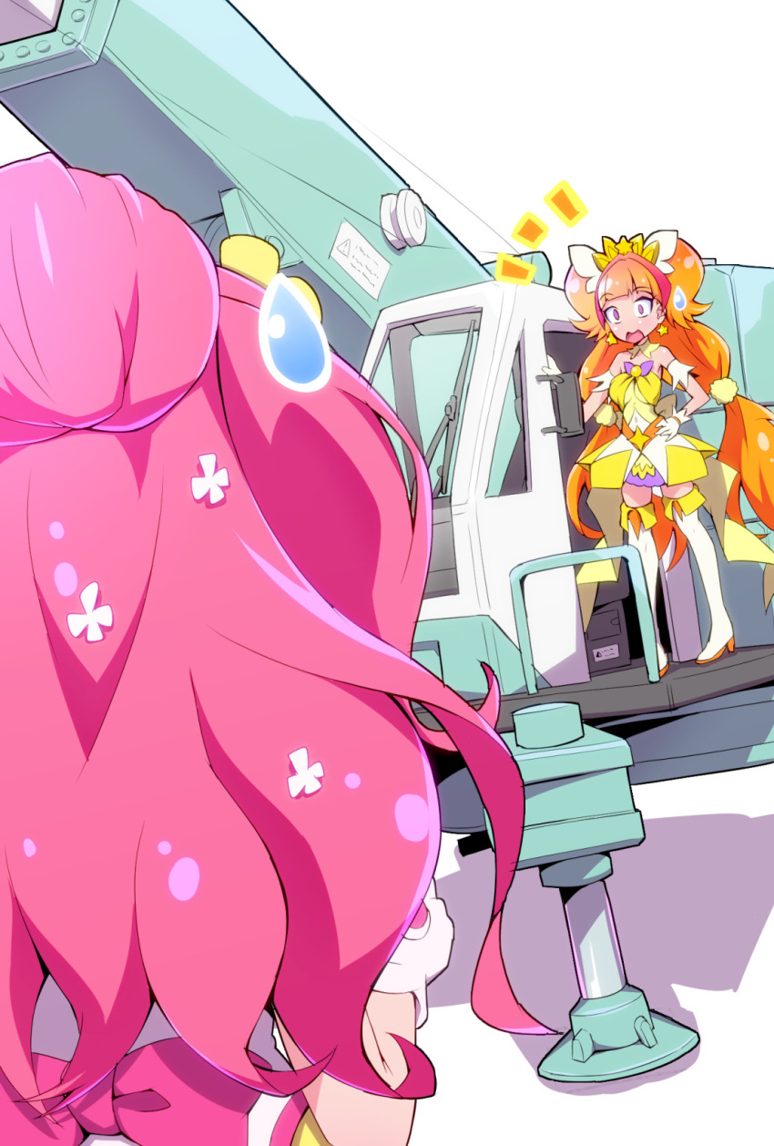 2girls boots cure_grace cure_twinkle go!_princess_precure healin'_good_precure highres multiple_girls precure ryuuta_(cure_ryuuta) thigh-highs thigh_boots