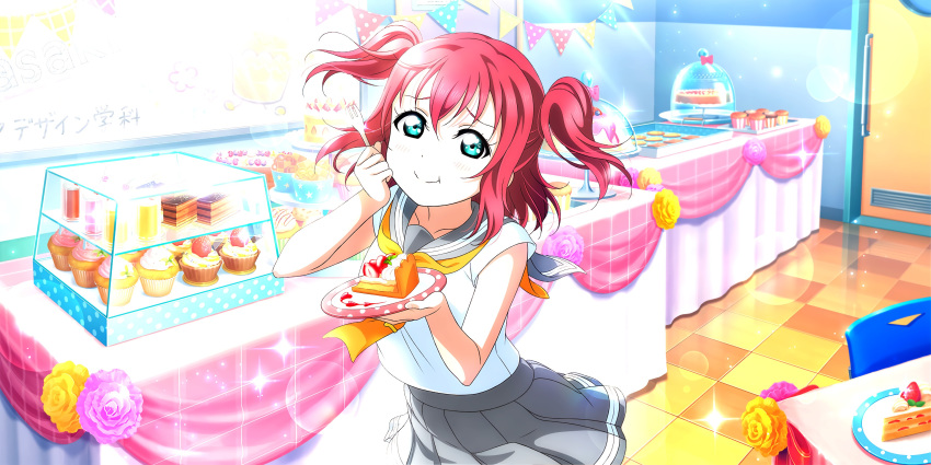 green_eyes kurosawa_ruby love_live!_school_idol_festival_all_stars pink_hair short_hair smile