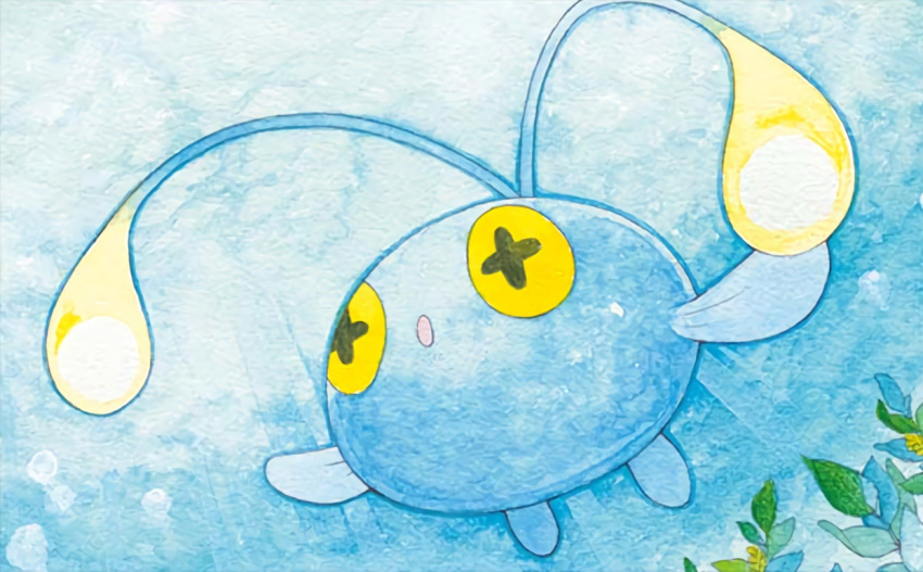 :o chinchou creature day full_body gen_2_pokemon no_humans official_art outdoors pokemon pokemon_(creature) pokemon_trading_card_game sekio solo third-party_source underwater water yellow_eyes