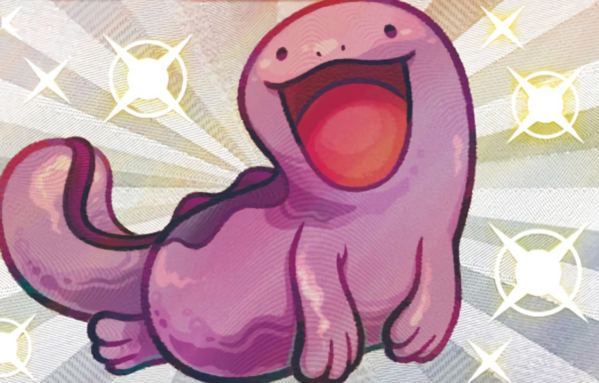 alternate_color creature no_humans official_art pokemon pokemon_(creature) pokemon_trading_card_game quagsire shiny_pokemon solo third-party_source tsuruta_saya