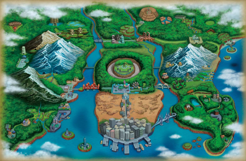 artist_request bridge building city clouds ferris_wheel forest from_above house island map mountain nature no_humans ocean official_art pokemon pokemon_(game) pokemon_bw2 scenery ship still_life town unova_map water watercraft windmill