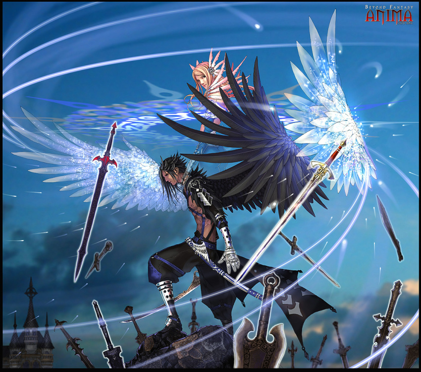 anima_beyond_fantasy armor sword weapon wen-m wings