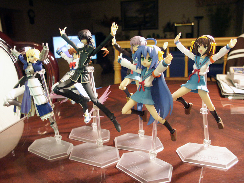 cosplay fabulous fate/stay_night fate_(series) figma figure highres hirano_aya izumi_konata lelouch_lamperouge lucky_star mahou_shoujo_lyrical_nanoha nagato_yuki orobas panties pantyshot photo saber seiyuu_connection suzumiya_haruhi suzumiya_haruhi_(cosplay) suzumiya_haruhi_no_yuuutsu takamachi_nanoha underwear