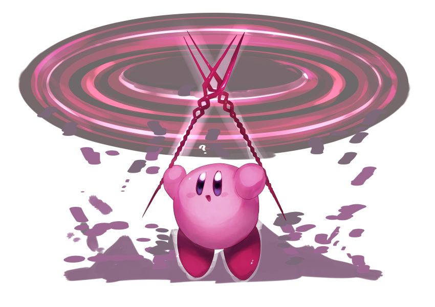 ? absurdres blue_eyes crossover highres kirby kirby_(series) lance_of_longinus neon_genesis_evangelion shiburingaru smile