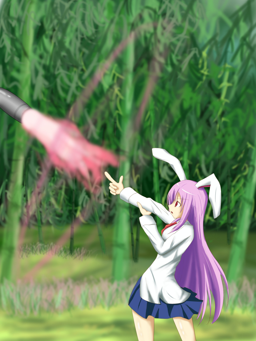 bad_id bullet bullets bunny_ears danmaku highres long_hair purple_hair rabbit_ears reisen_udongein_inaba touhou