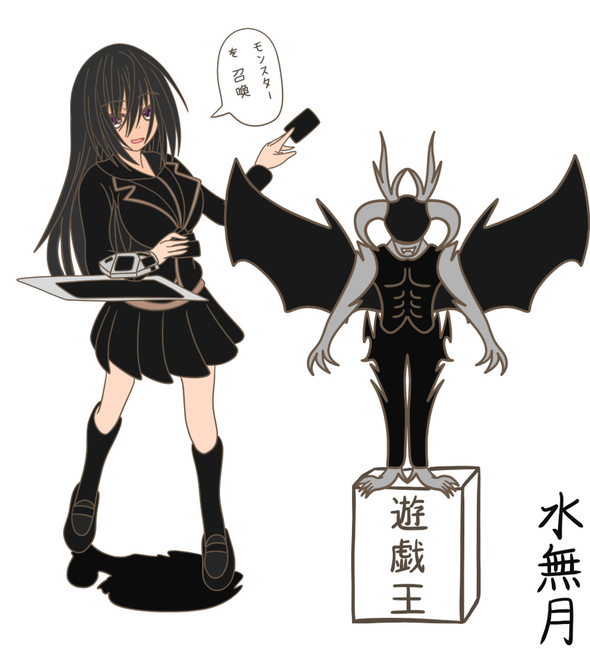 1girl demon highres minazuki2706 original uniform yuu-gi-ou
