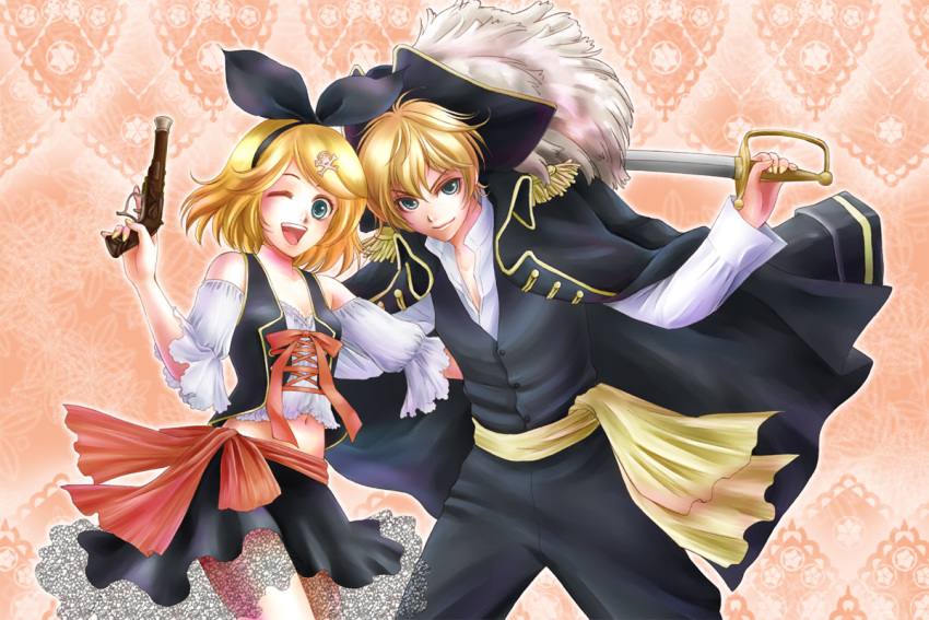 kagamine_len kagamine_rin pirate tagme vocaloid