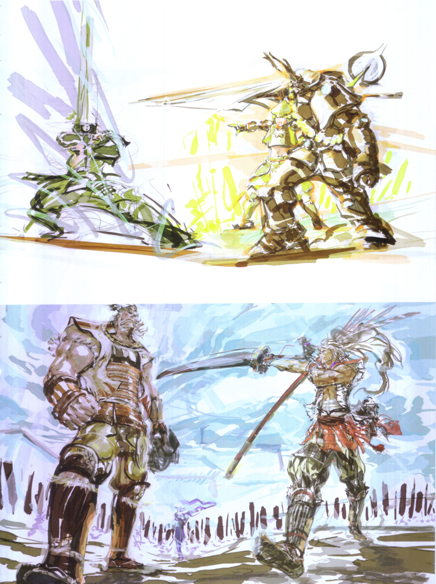 armor highres honda_tadakatsu maeda_keiji sengoku_basara shimazu_yoshihiro sword tokugawa_ieyasu toyotomi_hideyoshi tsuchibayashi_makoto weapon