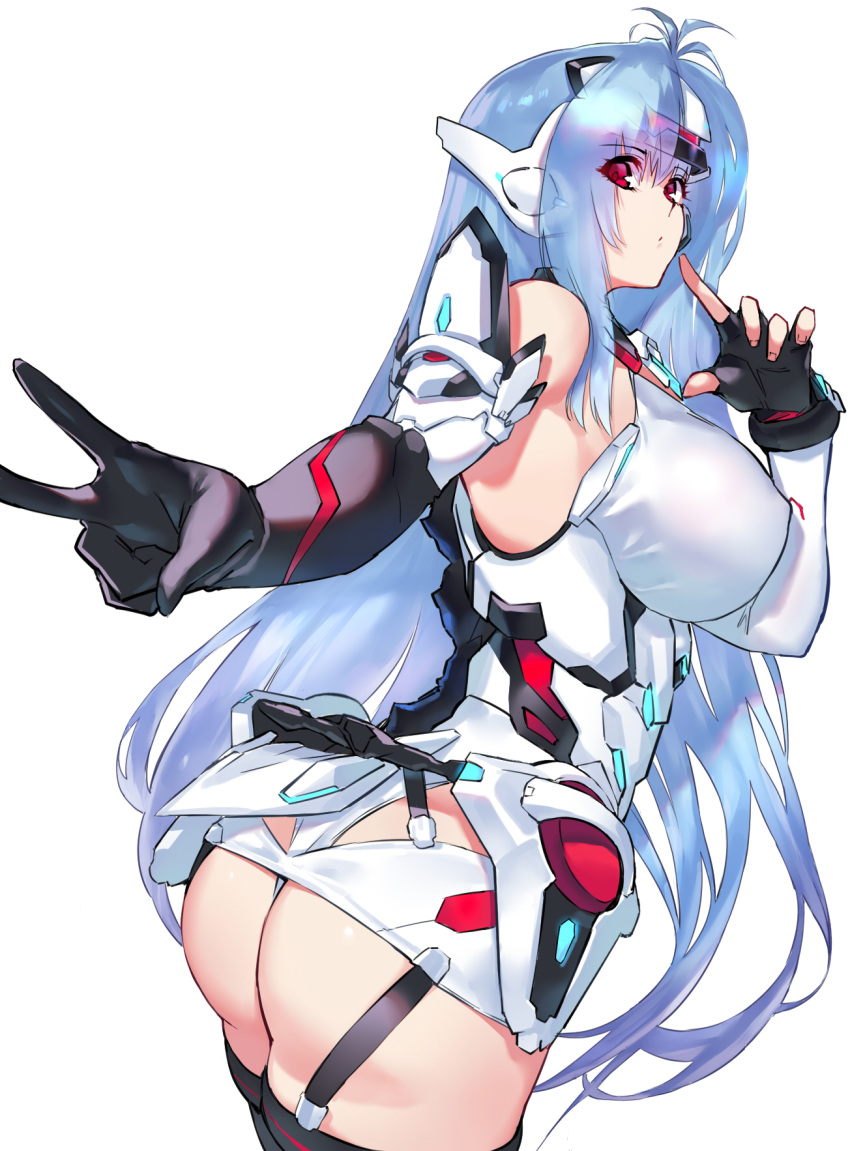 blue_hair breasts highres kos-mos large_breasts negresco red_eyes robot xenoblade_(series) xenoblade_2 xenosaga