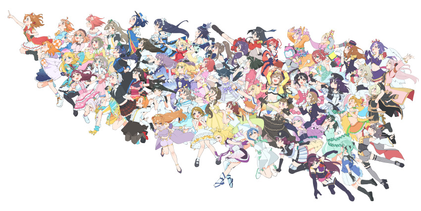 a-rise absurdres ahoge alternate_costume animal_ear_headphones animal_ears anyoji_hime arashi_chisato asaka_karin ayase_eli bare_shoulders beret black_hair blonde_hair blue_eyes blue_hair blush boots bow braid brown_eyes brown_hair cat_ear_headphones cat_ears ceras_yanagida_lilienfeld closed_eyes commentary_request crossover dot_nose dress emma_verde everyone fake_animal_ears from_side fujishima_megumi gloves green_eyes grey_hair hair_bow hair_ribbon hair_tie hair_up hat headphones heanna_sumire high_heels high_ponytail highres hinoshita_kaho hoshizora_rin idol in-franchise_crossover jumping kachimachi_kosuzu katsuragi_izumi kazuno_leah kazuno_sarah kimi_no_kokoro_wa_kagayaiteru_kai? koi_ni_naritai_aquarium koizumi_hanayo konoe_kanata kosaka_honoka kunikida_hanamaru kurosawa_dia kurosawa_ruby link!_like!_love_live! long_hair looking_at_viewer looking_to_the_side love_live! love_live!_nijigasaki_high_school_idol_club love_live!_school_idol_project love_live!_sunshine!! love_live!_superstar!! matsuura_kanan mia_taylor midriff mifune_shioriko minami_kotori miyashita_ai momose_ginko murano_sayaka nakasu_kasumi nishikino_maki nonfiction!!_(love_live!) nose_blush official_alternate_costume ohara_mari open_mouth orange_hair osaka_shizuku osawa_rurino pantyhose pink_dress pink_hair polka_dot ponytail reaching red_eyes red_hair ribbon running saint_snow sakurakoji_kinako sakurauchi_riko scrunchie shibuya_kanon short_hair short_twintails shorts simple_background single_braid skirt smile sonoda_umi stomach sunny_passion takami_chika tanaka_yaku tang_keke tennoji_rina thigh-highs thighs tiara tojo_nozomi tsushima_yoshiko twintails uehara_ayumu violet_eyes wakana_shiki watanabe_you white_background white_hair wien_margarete yazawa_nico yellow_eyes yoneme_mei yugiri_tsuzuri yuki_setsuna zhong_lanzhu