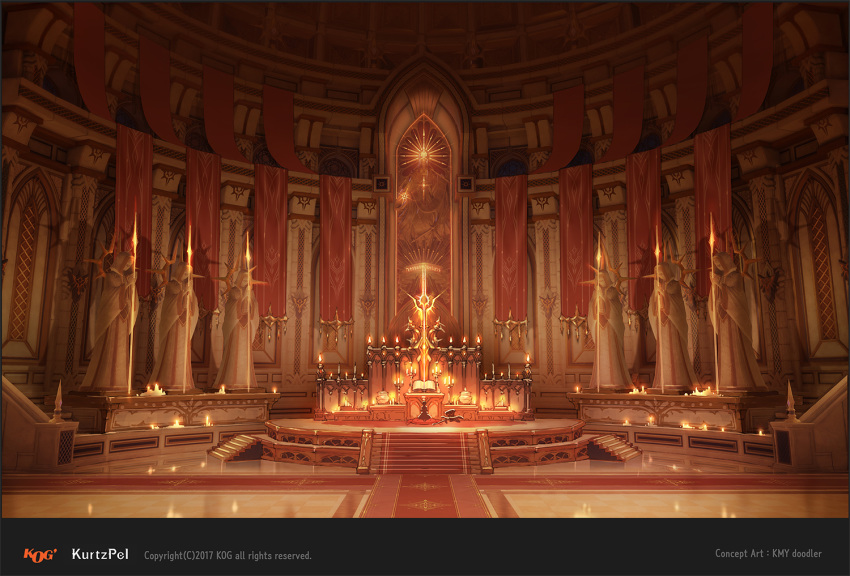1other artist_name book candle candlestand church fantasy indoors kmydoodler open_book original scenery solo stairs statue watermark