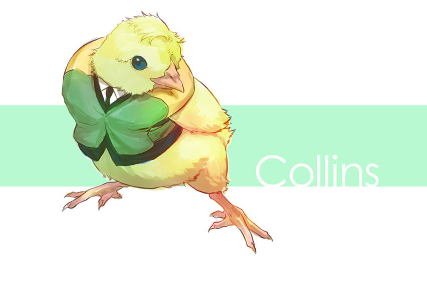 animal_focus animalization bird character_name collins_(dunkirk) dunkirk_(movie) green_vest necktie simple_background solo troposphere_(kane) vest