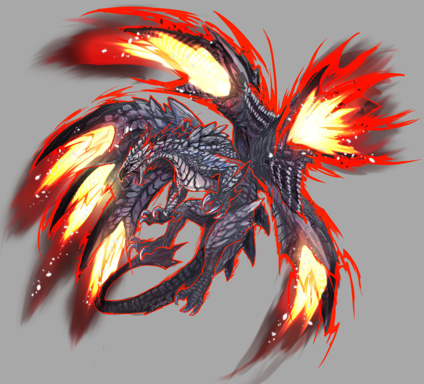 claws dragon highres monster monster_hunter no_humans scales valstrax wings