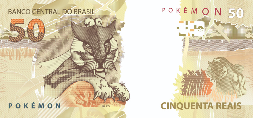 absurdres brazil character_name claws copyright_name fangs gen_2_pokemon highres jin_lopes legendary_pokemon no_humans pokemon portuguese_commentary raikou sepia translated translation_request