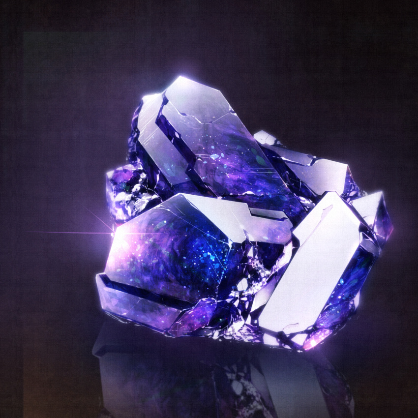 amethyst_(gemstone) cluseller commentary_request crystal glint gradient gradient_background highres no_humans original partial_commentary purple_background purple_theme reflection shiny simple_background still_life