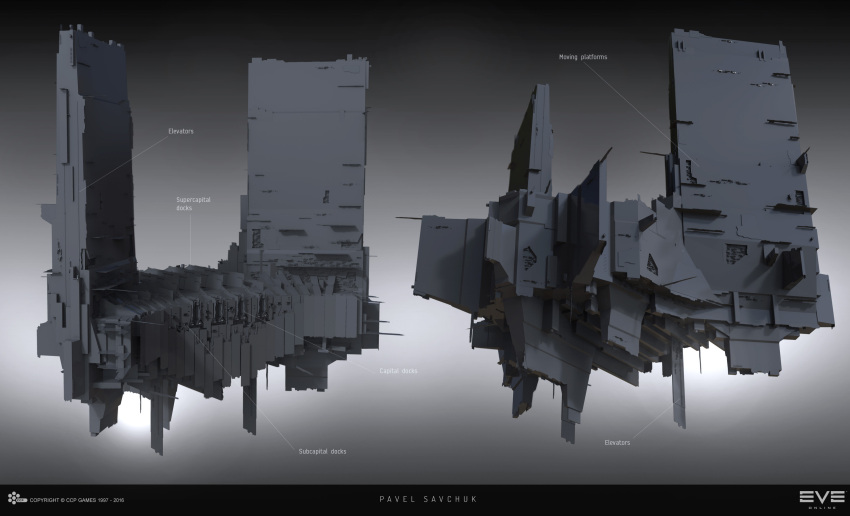 3d building commentary company_logo company_name copyright_logo copyright_name dated english_commentary eve_online extra-large_structure_(eve_online) grey_background greyscale highres keyshot_(medium) logo maya_(medium) megastructure monochrome multiple_views no_humans official_art photoshop_(medium) pointing_out_the_details realistic science_fiction sobaku-chiuchiu space_station spacecraft upwell_consortium_(eve_online)
