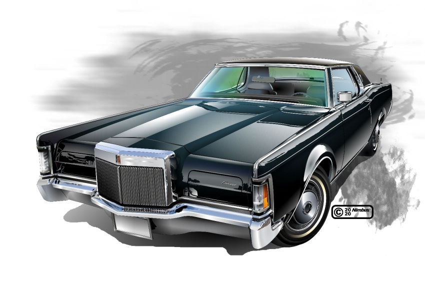 artist_name car ground_vehicle lincoln_(company) lincoln_continental logo motor_vehicle nimbus_goldbrum no_humans original vehicle_focus wheel window