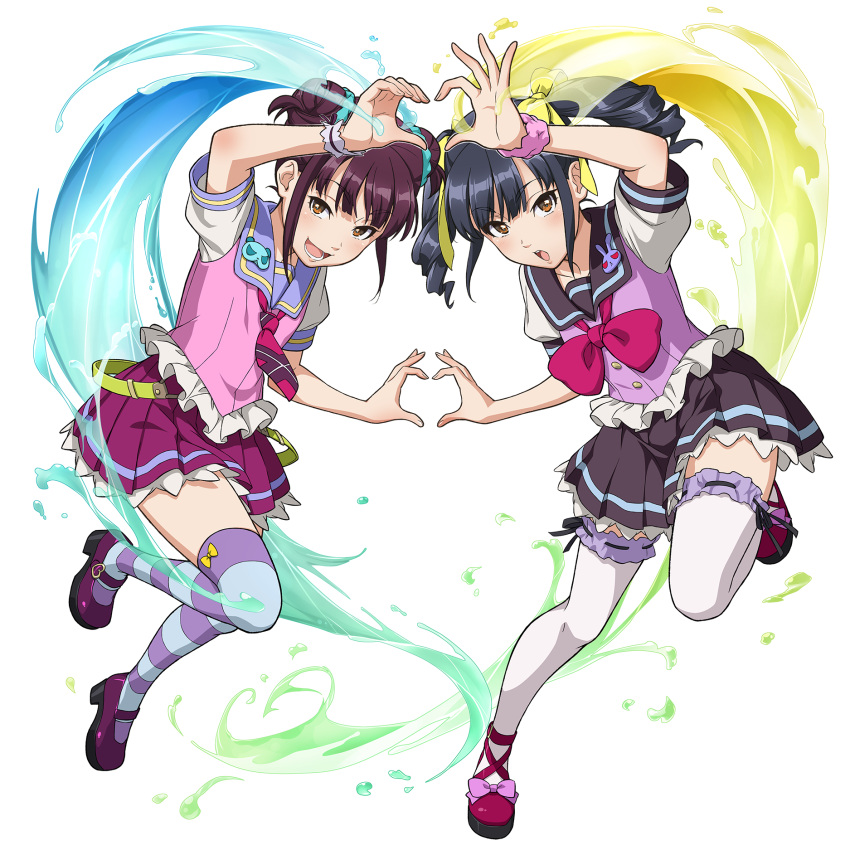 2girls highres kandagawa_jet_girls multiple_girls naruko_hanaharu official_art transparent_background