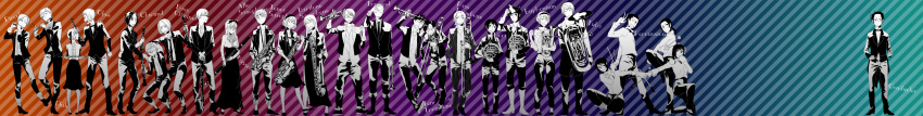 absurdres america_(hetalia) austria_(hetalia) axis_powers_hetalia bass_trombone baton_(instrument) belarus_(hetalia) belgium_(hetalia) china_(hetalia) clarinet conductor drumsticks estonia_(hetalia) euphonium flute france_(hetalia) french_horn germany_(hetalia) greece_(hetalia) hetalia_axis_powers highres hong_kong_(hetalia) hungary_(hetalia) instrument italy_(hetalia) japan_(hetalia) kitazawa_(tootsu_hito) korea_(hetalia) latvia_(hetalia) liechtenstein_(hetalia) lithuania_(hetalia) long_image northern_italy_(hetalia) oboe poland_(hetalia) prussia_(hetalia) russia_(hetalia) saxophone southern_italy_(hetalia) spain_(hetalia) switzerland_(hetalia) taiwan_(hetalia) trombone trumpet tuba ukraine_(hetalia) united_kingdom_(hetalia) wide_image