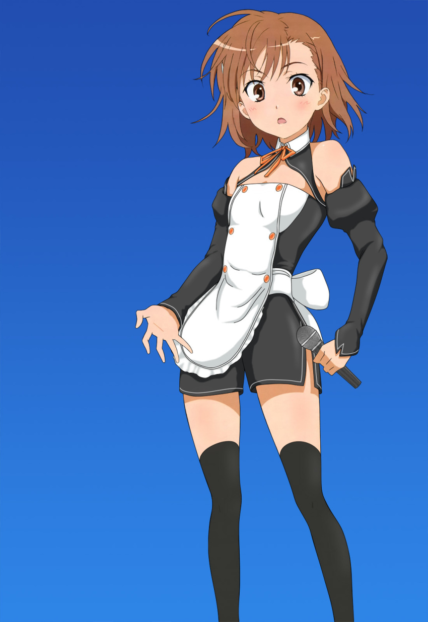 dream_c_club misaka_mikoto parody photoshop thigh-highs to_aru_kagaku_no_railgun to_aru_majutsu_no_index