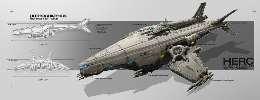 concept_art highres original realistic science_fiction space_craft theuncannyken weapon