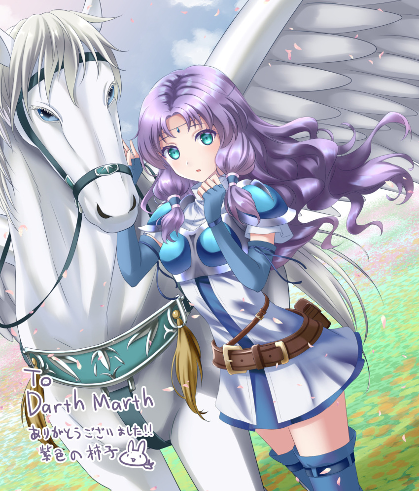 1girl fire_emblem fire_emblem:_blazing_sword fire_emblem:_rekka_no_ken fire_emblem:_the_blazing_blade florina_(fire_emblem) kakiko228 pegasus pegasus_knight purple_hair