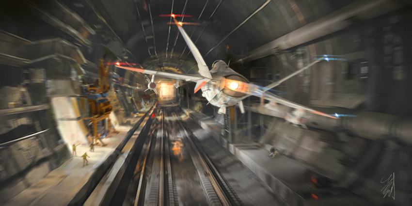 4boys aircraft airplane canopy english_commentary fighter_jet from_behind highres jet military military_vehicle missile motion_blur multiple_boys original photo_background pvtskwerl sitting solo_focus thrusters vehicle_focus