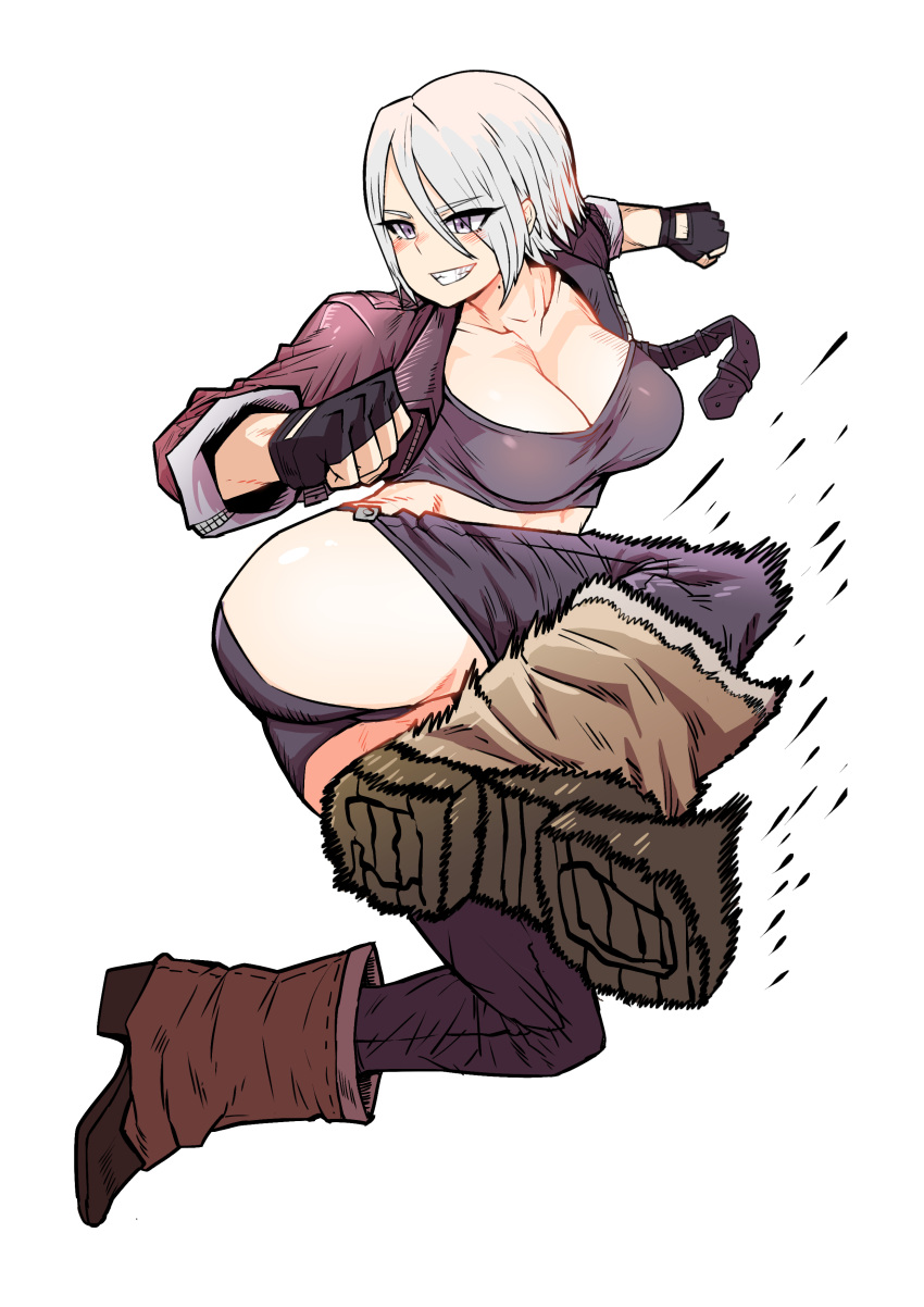 absurdres angel_(kof) breasts highres mipoog the_king_of_fighters white_hair