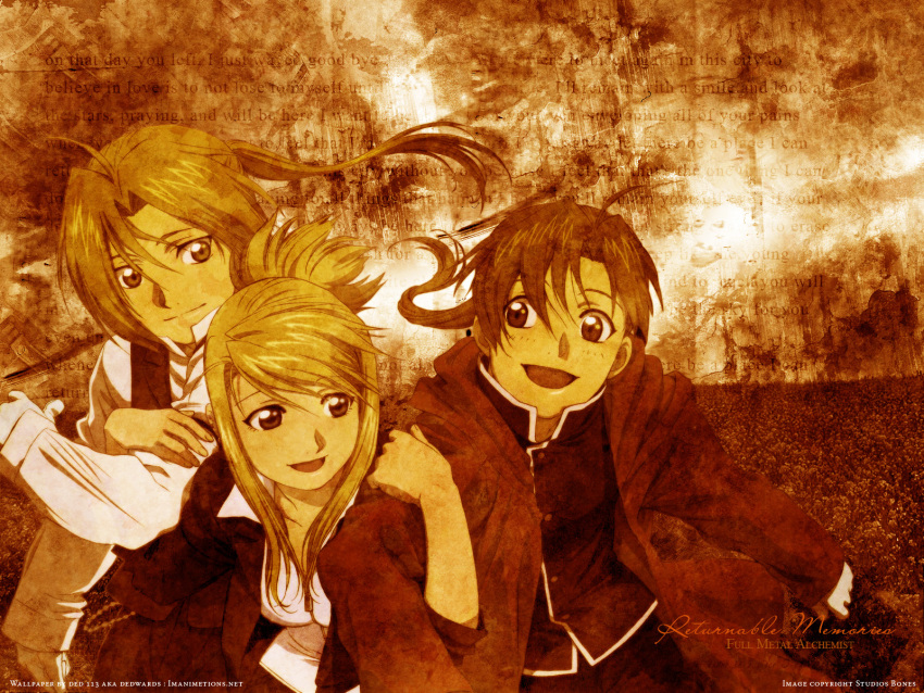 alphonse_elric brown edward_elric fullmetal_alchemist winry_rockbell