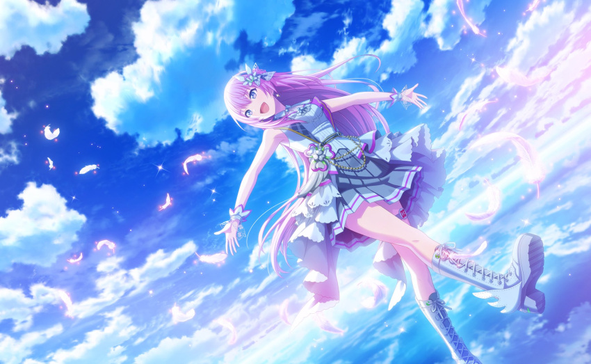 blue_eyes dress long_hair megurine_luka pink_hair project_sekai