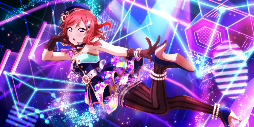 blush cyber gun love_live!_school_idol_festival_all_stars nishikino_maki redhead short_hair smile violet_eyes