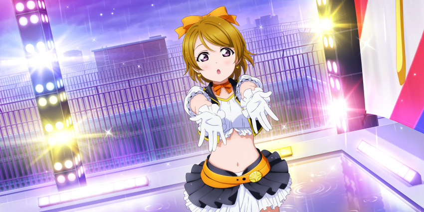 blush brown_hair dress koizumi_hanayo love_live!_school_idol_festival_all_stars short_hair smile violet_eyes