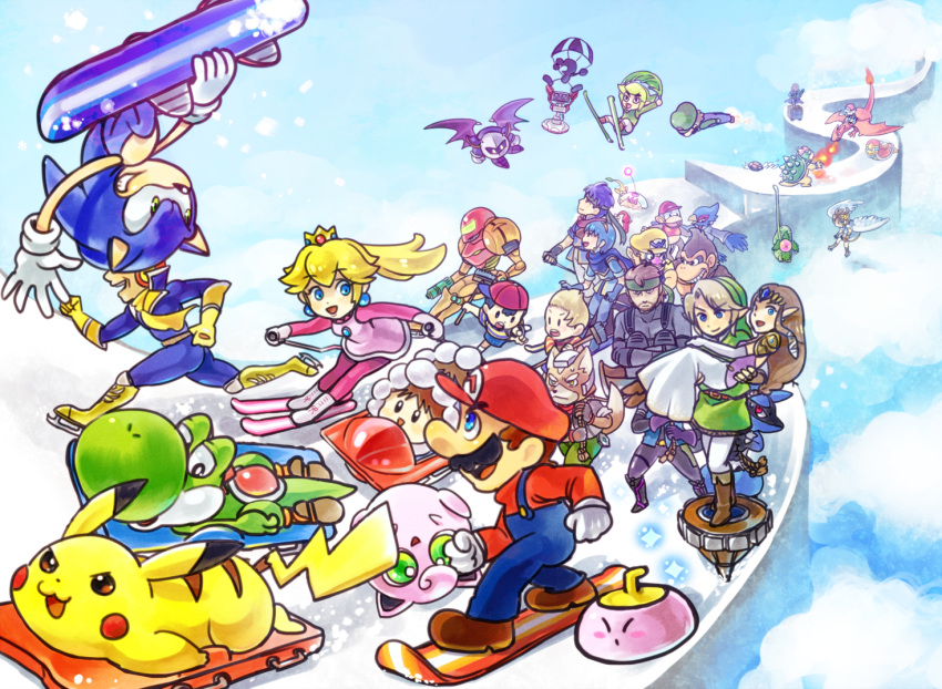 alternate_costume bobsled bone_(artist) bowser breathing_fire captain_falcon charizard cloud clouds curling curling_stone diddy_kong donkey_kong donkey_kong_country everyone f-zero falco_lombardi fire fire_emblem flame fox_mccloud ganondorf ice_climber ice_climbers ice_skates ike ivysaur jigglypuff kid_icarus king_dedede kirby kirby_(series) konami link lucario lucas luigi mario marth meta_knight metal_gear_solid metroid mother_(game) mother_2 mother_3 mr._game_&amp;_watch nana_(ice_climber) ness nintendo olimar olympics pikachu pikmin pikmin_(creature) pit pokemon pokemon_(game) pokemon_rgby popo_(ice_climber) princess_peach princess_zelda r.o.b r.o.b. red_(pokemon) red_(pokemon)_(remake) samus_aran sega skates skeleton_(sport) skiing snowboard solid_snake sonic sonic_the_hedgehog squirtle star_fox super_mario_bros. super_smash_bros. the_legend_of_zelda toon_link wario wolf_o'donnell wolf_o'donnell yoshi