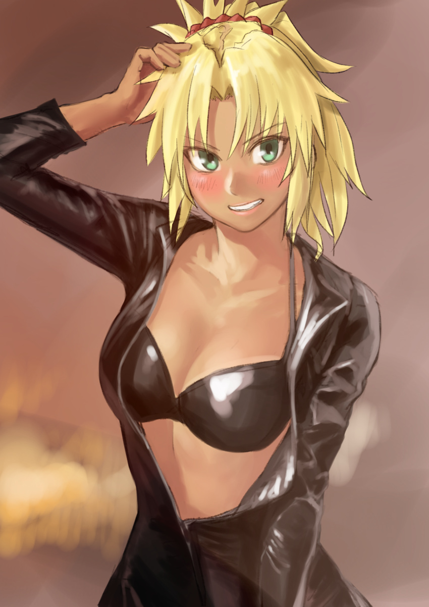 bodysuit fate/grand_order fate_(series) highres kirie_kairi latex_bodysuit mordred_(fate) mordred_(fate)_(all) skin_tight