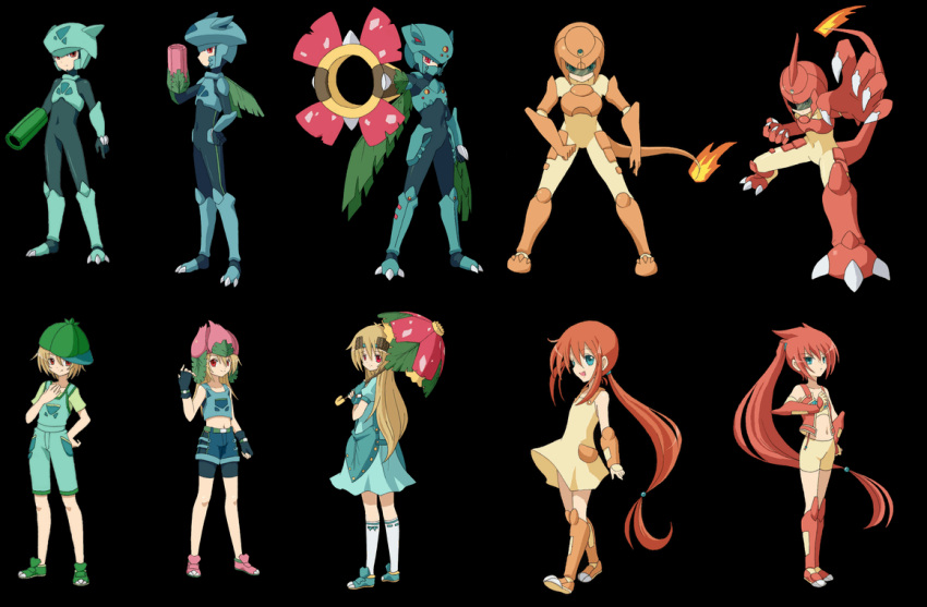 bulbasaur charmander charmeleon ivysaur rockman personification pokemon venusaur