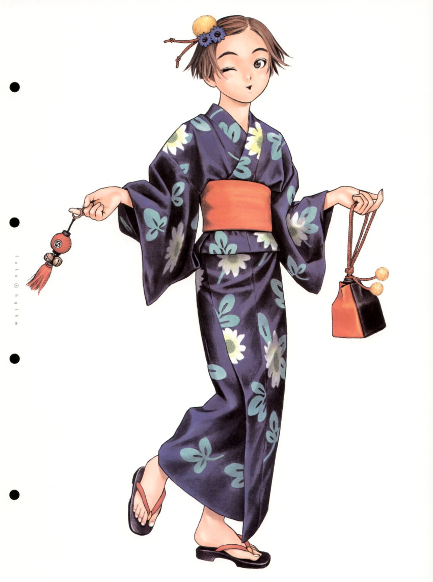 futurhythm highres japanese_clothes kimono murata_renji range_murata yukata
