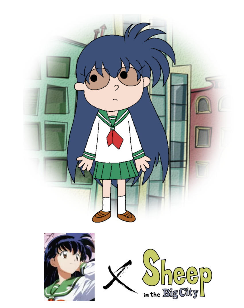 cartoon_network higurashi_kagome inuyasha mo_willems_(style) source_request