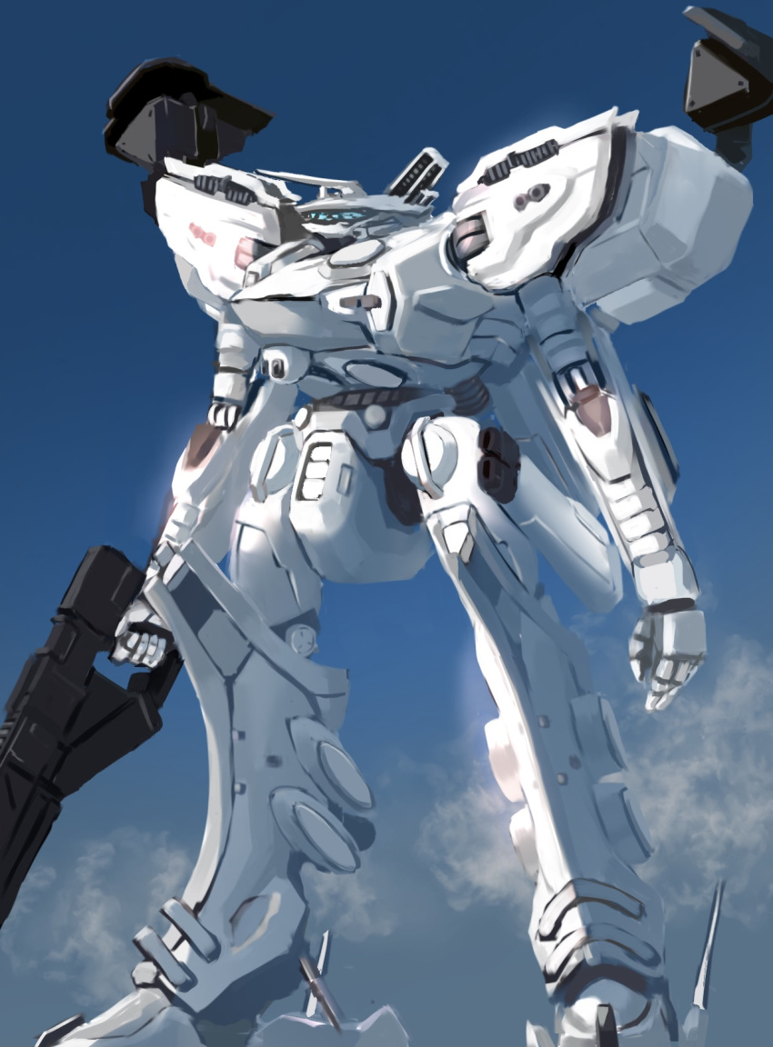 armored_core highres mecha scenery sky uumi white_glint