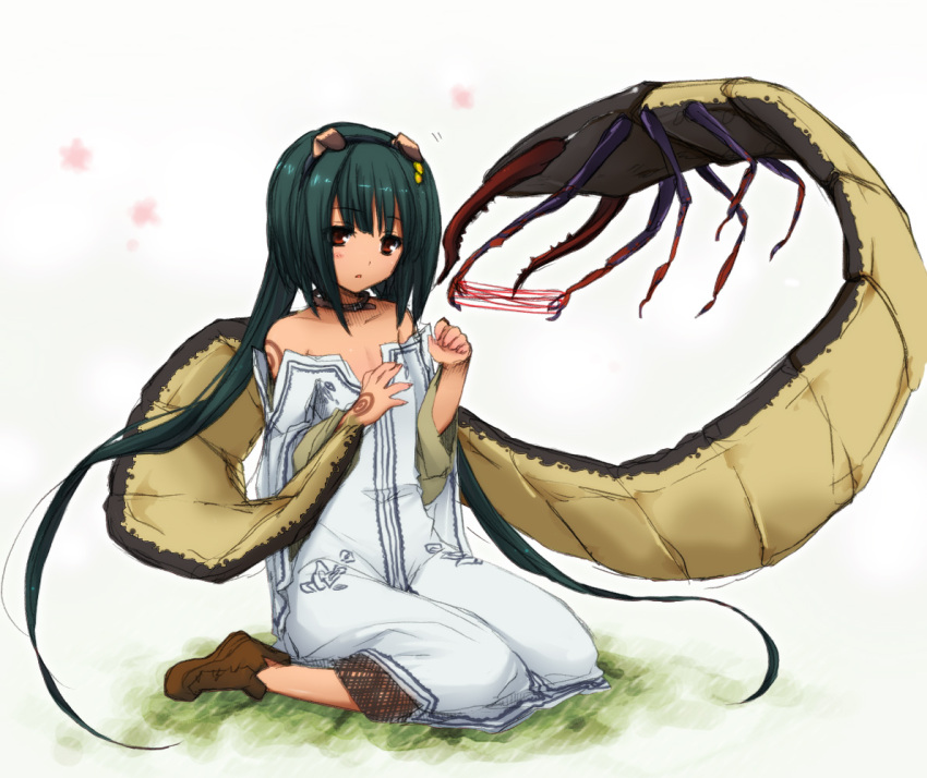 azami_cricket bare_shoulders cat's_cradle flat_chest green_hair insect_girl monster_girl toushin_toshi_iii utsugi_(skydream)